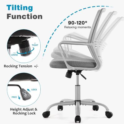 Cadeira de escritório ergonômica personalizada de cor cadeira giratória com suporte lombar e apoios para braços