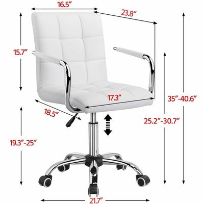 Cadeira de escritório de couro ajustável perfeita para ambientes de trabalho modernos e elegantes