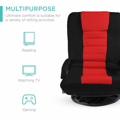 Cadeira de jogo giratória personalizada de cor embalagem de correio Y 360 graus cadeira de piso polivalente