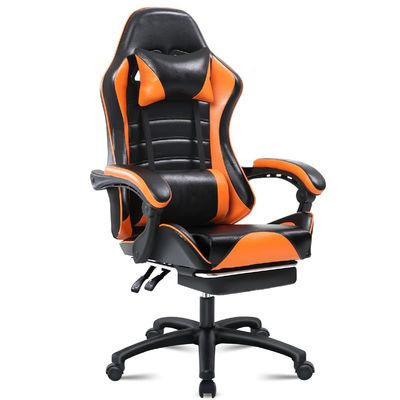 ALINUNU Cadeira Ergonômica de Jogos para Adultos de apoio de pé Cadeira giratória em couro sintético