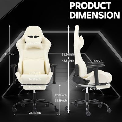 Customize Home Office Ergonomic Gaming Chair com altura e apoio de pé ajustáveis