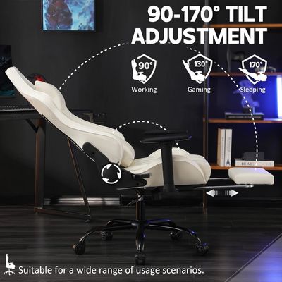 Customize Home Office Ergonomic Gaming Chair com altura e apoio de pé ajustáveis