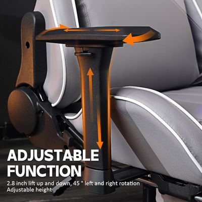 Cadeira de jogo ergonômica de cor personalizada Altura ajustável e função de reclinador