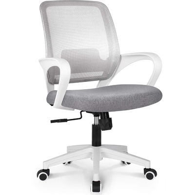 Cadeira de computador de malha ergonômica com apoio giratório e lombar ajustável