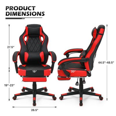 Moderna cadeira de computador ergonômica de jogo estilo de corrida cadeira de couro PU de jogo
