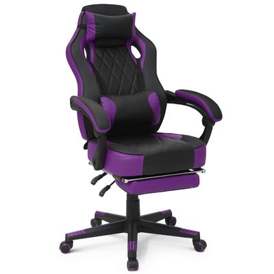 Cadeira de jogo de couro PU de estilo de corrida Material de assento de espuma de design ergonômico da ALINUNU