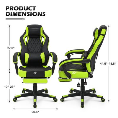 ALINUNU Racing Style PU Cadeira de Jogo Cadeira de Computador Ergonômica com Design Moderno