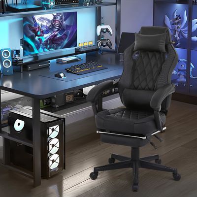 Obtenha a última cadeira de jogos na ALINUNU Racing Style PU couro com altura ajustável