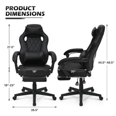 A cadeira de jogos de PU da ALINUNU é ergonômica e ajusta-se para longas sessões de jogo.