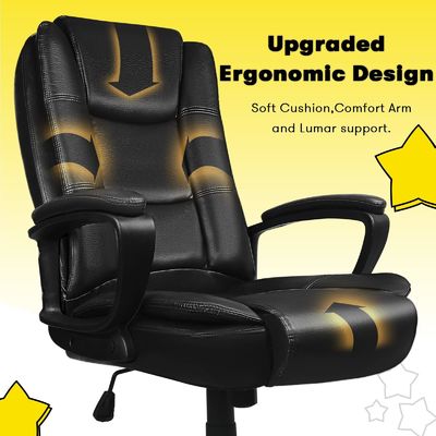 Cadeira de escritório de apoio lombar ajustável Dimensões do produto 23,82&quot;D x 24,53&quot;W x 46,4&quot;H