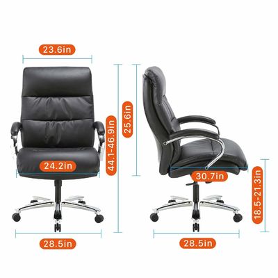 Cadeira de escritório ergonômica de acabamento esfregado com óleo direto com parte traseira de malha e braço de ajuste de altura
