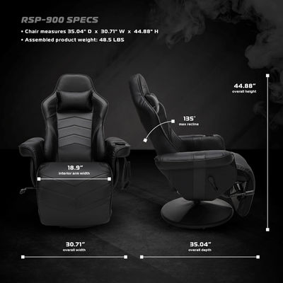 Cadeira de jogos com 360 giratórios com elevação ajustada e estilo de design moderno