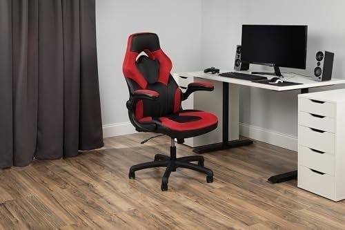 Cadeira de jogo 360 giratória ALINUNU estilo de corrida PC de costas altas Escritório de computador com apoio de cabeça