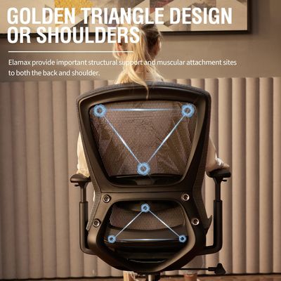 Cadeira giratória 360/altura ajustável/reclinável de malha de metal para escritório Cadeira de tarefas ergonômica e resistente