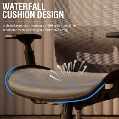 Cadeira giratória 360/altura ajustável/reclinável de malha de metal para escritório Cadeira de tarefas ergonômica e resistente