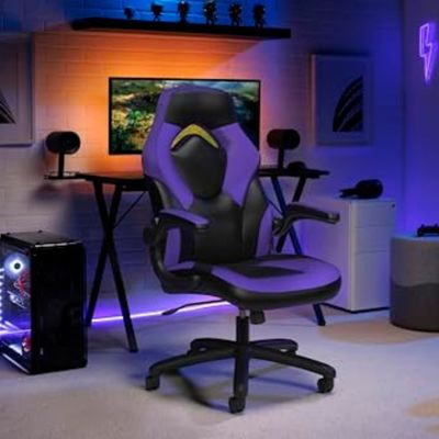 Sala de jogos de computador Cadeira de jogos ergonômica traseira alta estilo de corrida 360 giratório para PC Desk