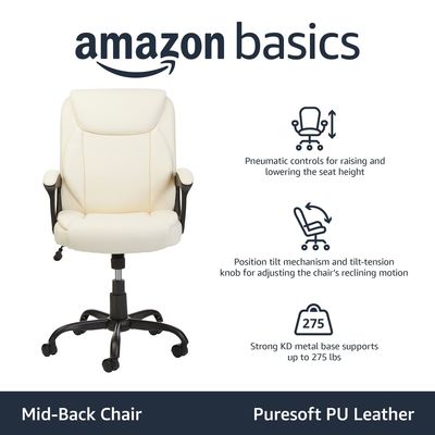 Cadeira de escritório de escritório de escritório de escritório com almofada de PU puresoft e estrutura de metal