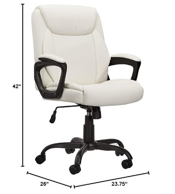 Cadeira de escritório de escritório de escritório de escritório com almofada de PU puresoft e estrutura de metal