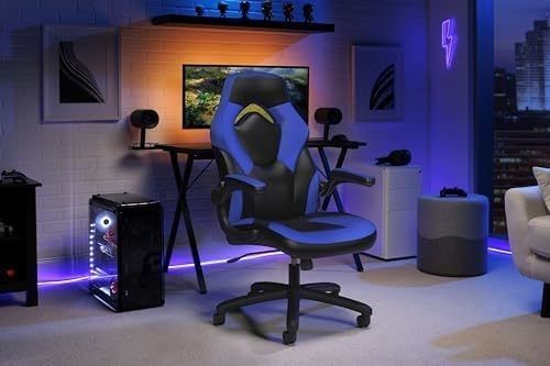 360 Girável ALINUNU Cadeira de jogos estilo de corrida traseiro alto PC Computador Mesa de jogos apoio de cabeça integrado