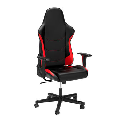 Revestimento integrado de apoio de cabeça Cadeira de computador de computador ergonômico para adultos Material de assento de couro falso