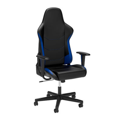 Cadeira de jogos ergonômica confortável com tecido ajustável e apoio de cabeça integrado