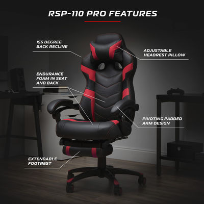 Assento integrado de cabeça Ergonômica Cadeira de elevação Cadeira de computador de jogos para adultos Personalizar