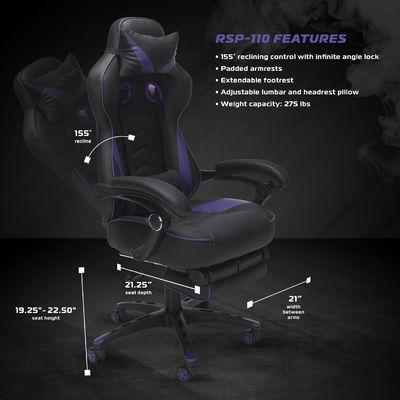 Embalagem de correio Cadeira de computador de PC ergonômico de design moderno com apoio de cabeça integrado