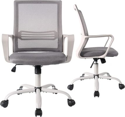 Cadeira giratória de escritório Silla Oficina Mesh Cadeira de trabalho ergonômica Mid-back para trabalho adulto