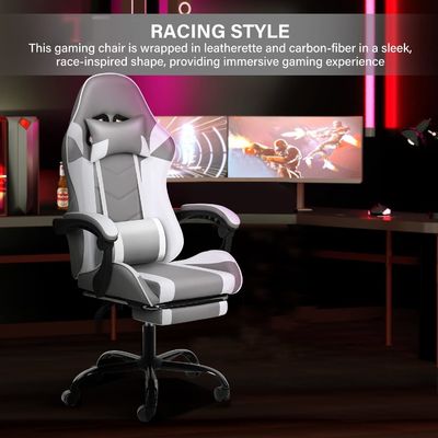 Peso item 33 libras Cadeira de jogos com apoio para os pés e suporte lumbar Ergonômica