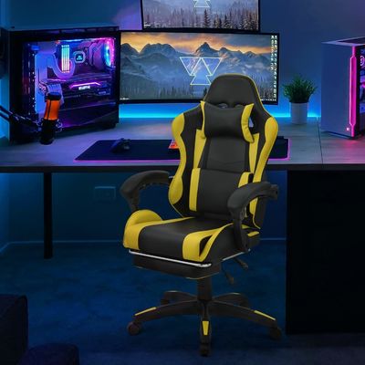 Embalagem de correio Cadeira de jogos de computador personalizada de cores com apoio para a cabeça e suporte lombar