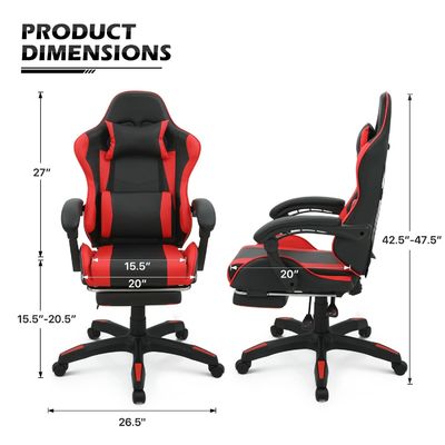 ALINUNU Cadeira de computador de tecido ergonômico com apoio de cabeça e lombar ajustável