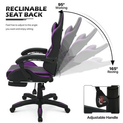 Melhore a sua experiência de jogo com a nossa cadeira ergonômica para jogadores ajustável e durável