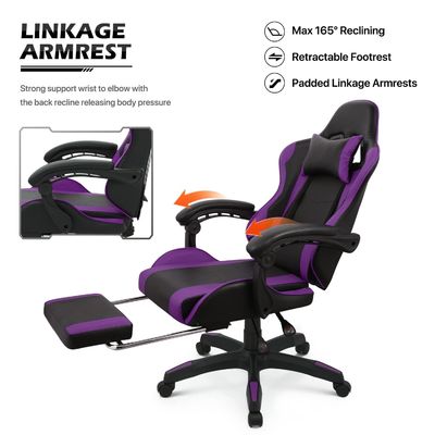 Melhore a sua experiência de jogo com a nossa cadeira ergonômica para jogadores ajustável e durável