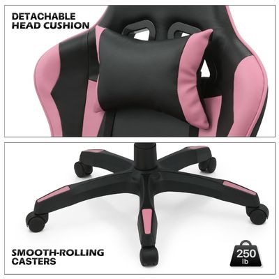 ALINUNU Cadeira de jogos de computador 34,2 libras Ergonômica Ajustável com apoio de cabeça e lombar