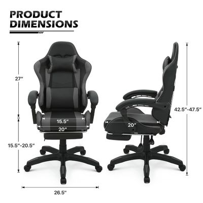 Cadeira de jogos de computador personalizada com 360 giros / ajuste de altura / função de reclinação