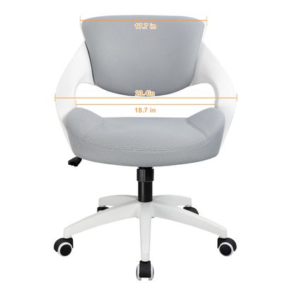 Cadeira de escritório executiva giratória de malha ergonômica de metal com altura ajustável e suporte lombar