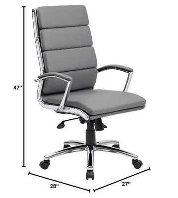 Reverso executivo cadeira de escritório giratória com estofado puresoft e suporte lombar