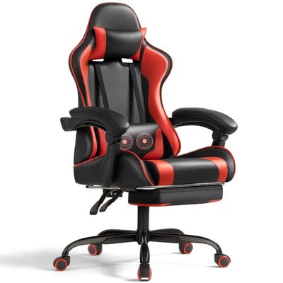 Cadeira giratória ALINUNU Cadeiras de jogos com computador ergonômico com massagem e suporte lombar