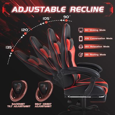 Cadeira giratória ALINUNU Cadeiras de jogos com computador ergonômico com massagem e suporte lombar