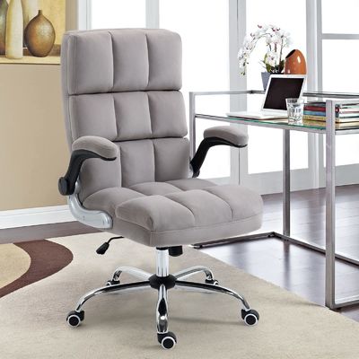 Home Office Computador Mesa Cadeira de trabalho com rodas de volta central ajustável tipo de metal giratório