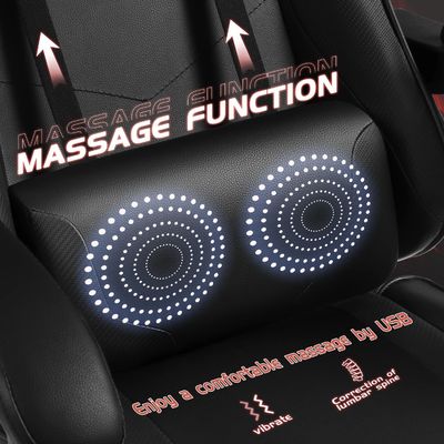 Cadeira de jogo de computador ergonômico de estilo moderno com apoio de pé e massagem