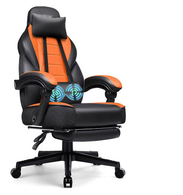 Cadeira de jogo de estilo de corrida ALINUNU Cadeira de computador de escritório Jogos com apoio de pés e apoio de cabeça