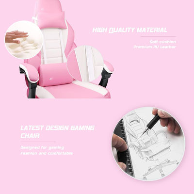 Personalize a cadeira de jogos de estilo de corrida com apoio de pés e apoio de cabeça 21.7 &quot;D x 27.2&quot;W x 47&quot;H