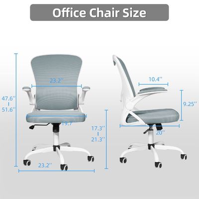 Cadeira de escritório de malha ajustável em altura para casa 21&quot;D x 24&quot;W x 43&quot;H Construção de metal