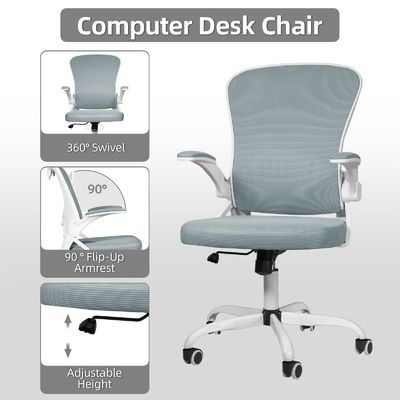 Cadeira de escritório de malha ajustável em altura para casa 21&quot;D x 24&quot;W x 43&quot;H Construção de metal