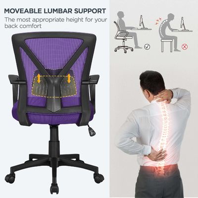 Cadeira de escritório ergonômica com 3 elevadores de gás com cor personalizada e suporte lombar ajustável