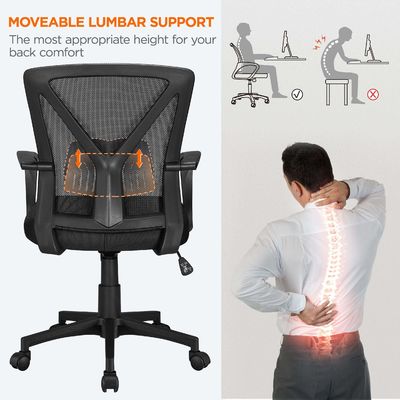 Cadeira de escritório ergonômica com cor personalizada e suporte lombar ajustável