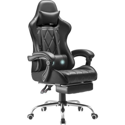 Sala de jogos de computador Cadeira de jogos de corrida com apoio para os pés e massagem Suporte lombar nas costas