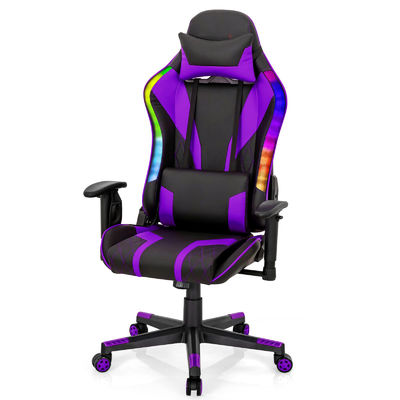 ALINUNU Racing Ergonomic Gaming Chair com suporte lombar ajustável e almofada de esponja