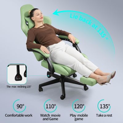 Cadeira de jogos ergonômica com apoio de pés e massagem Recomendação de peso máximo 300 libras